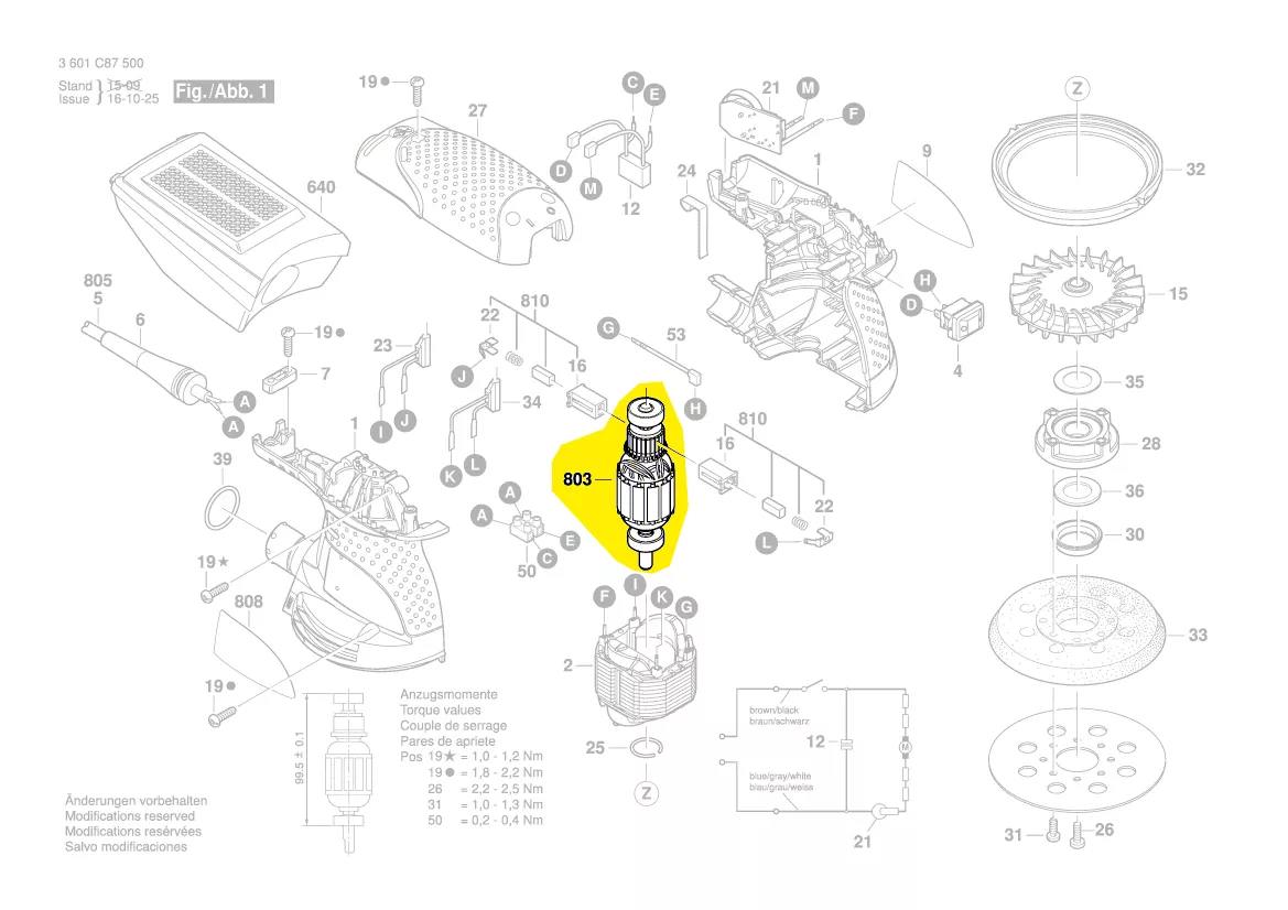 Induit BOSCH réf. 2 609 199 164